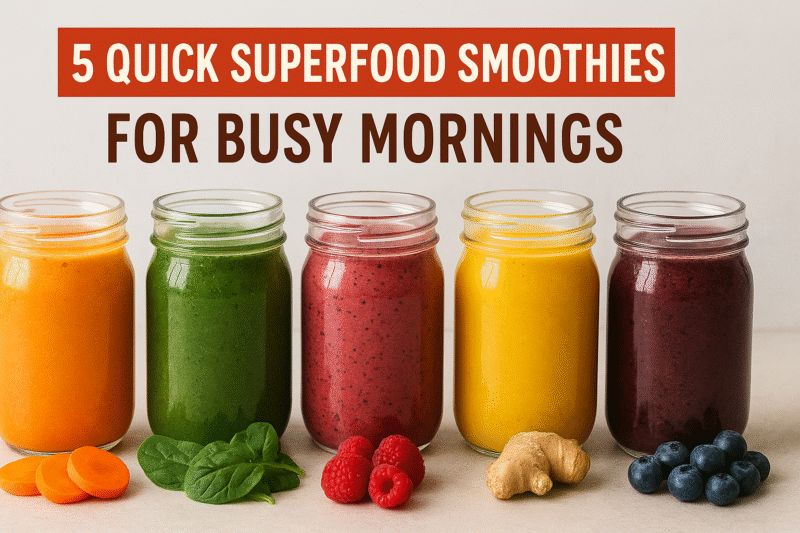 5 Quick Superfood Smoothies for Busy Mornings